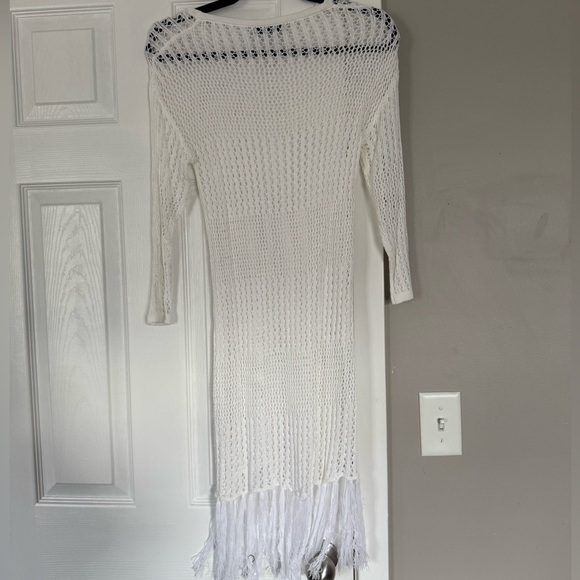 SHEIN Swim Summer Beach Hollow Out & Tassel Decorated Cover Up - Picture 8 of 9